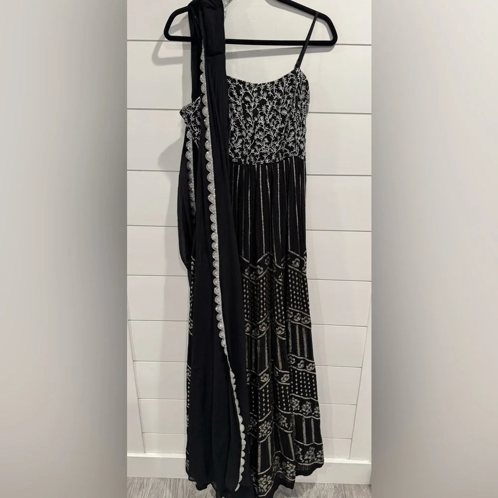 Sani Black and Silver Anarkali - Picture 7 of 14